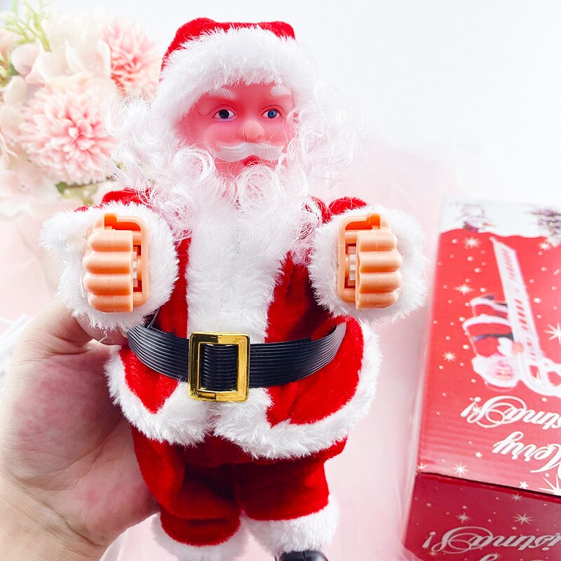 Elektrisk julemanden julår dobbelt klatring trapper jul legetøj børns