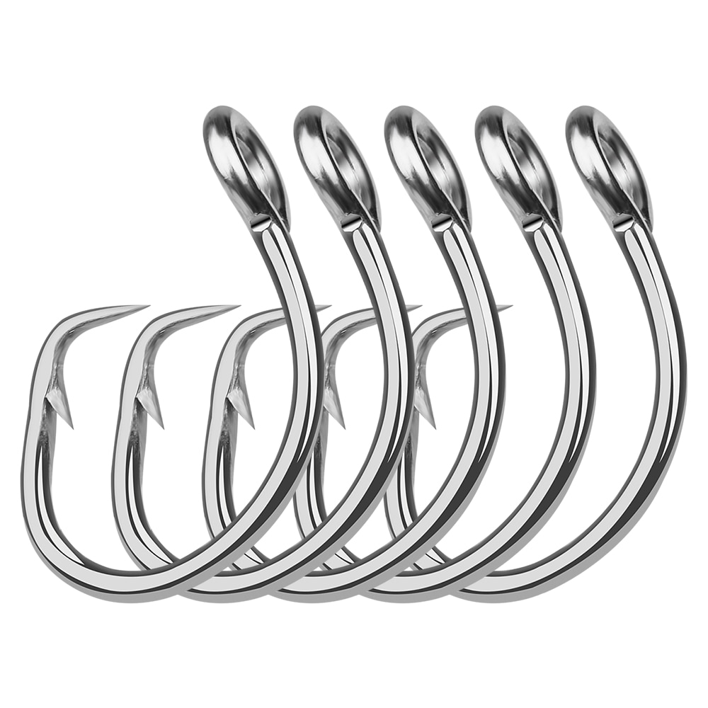 5pcs/lot Saltwater Jig Fishing Hook Circle Hook 11/0#-16/0# Stainless Steel Fishhook Pesca Anzol Carp Jigging Fishing Tackle