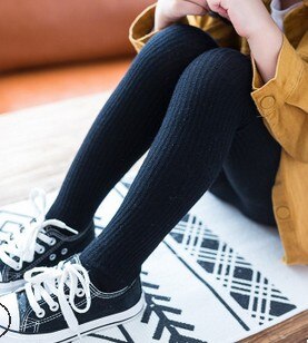Kid Breien Kousen, Herfst Broek, Wrap Kalveren Warme Benen Katoen Herfst Winter Accessoire: Black / M