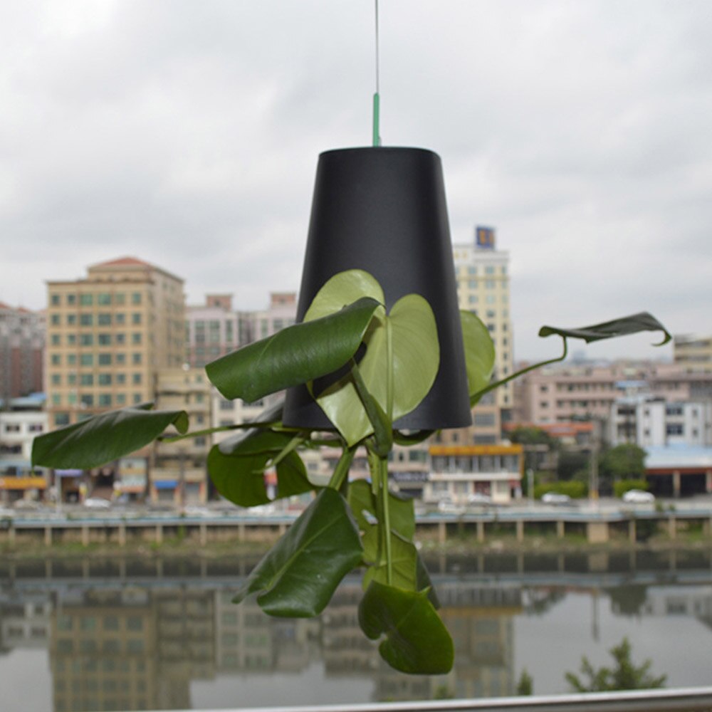 Maceta de flores colgante invertida creativa para jardín adorno colgante para dormitorio infantil, cesta de flores oscilante, maceta colgante de pared