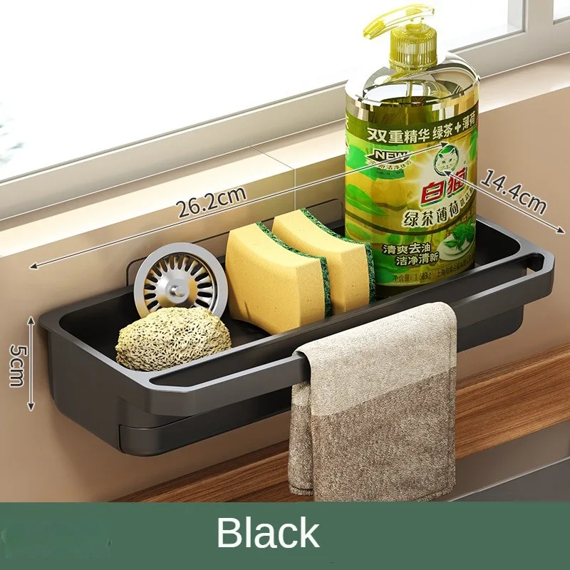 Küche Waschbecken Organizer Abfluss Gestell Selbstentleerung Regal Schwamm Halfter Geschirrtuch Wasserhahn Lagerung Seife Abtropffläche Küche Zubehör: Licht Grün