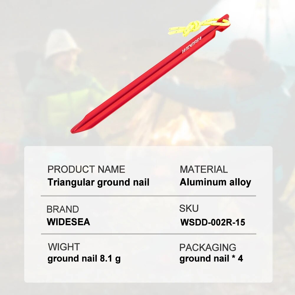 Widesea Camping 4 stk/set Haringen Stakes Nagels voor Harde Sneeuw Vloer Outdoor Accessoires Onderdak Apparatuur Benodigdheden Wandelen Toeristische