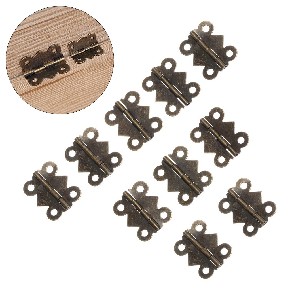 20x17 30x27 40x33mm 10Stck Mini Schmetterling Tür Scharniere Bronze- Schrank Schublade Schmuck Kasten Schmücken Scharnier Für Möbel Hardware-