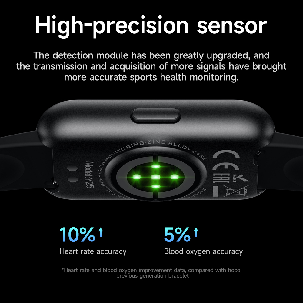 HOCO Y25 1.47inch TFT Touch Screen Smart Watch Support Sleep Monitoring Custom Dial Bluetooth 5.3 Sports Watch IP68 Waterproof