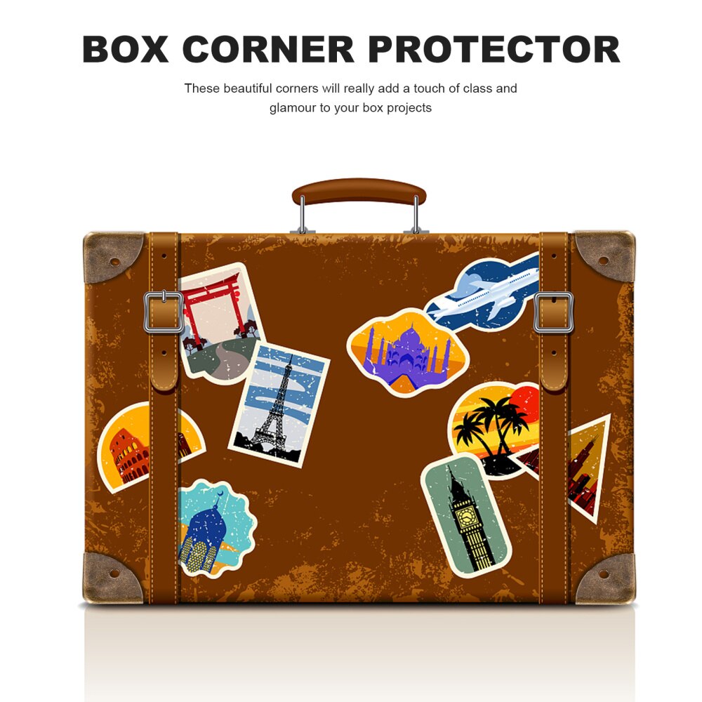 12 Pcs Wooden Box Corner Triangle Guard Antique Jewelry Case Edge Safety Guard