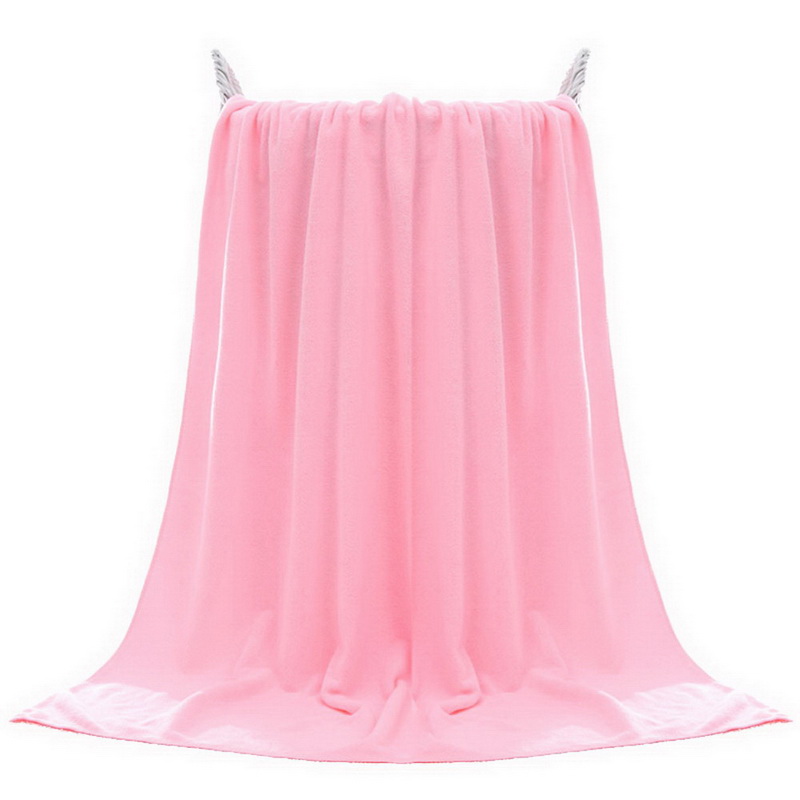 70 x 140cm mjuka badlakan i mikrofiber badhandduk för simning, lätt stor handduk 1pc: Rosa