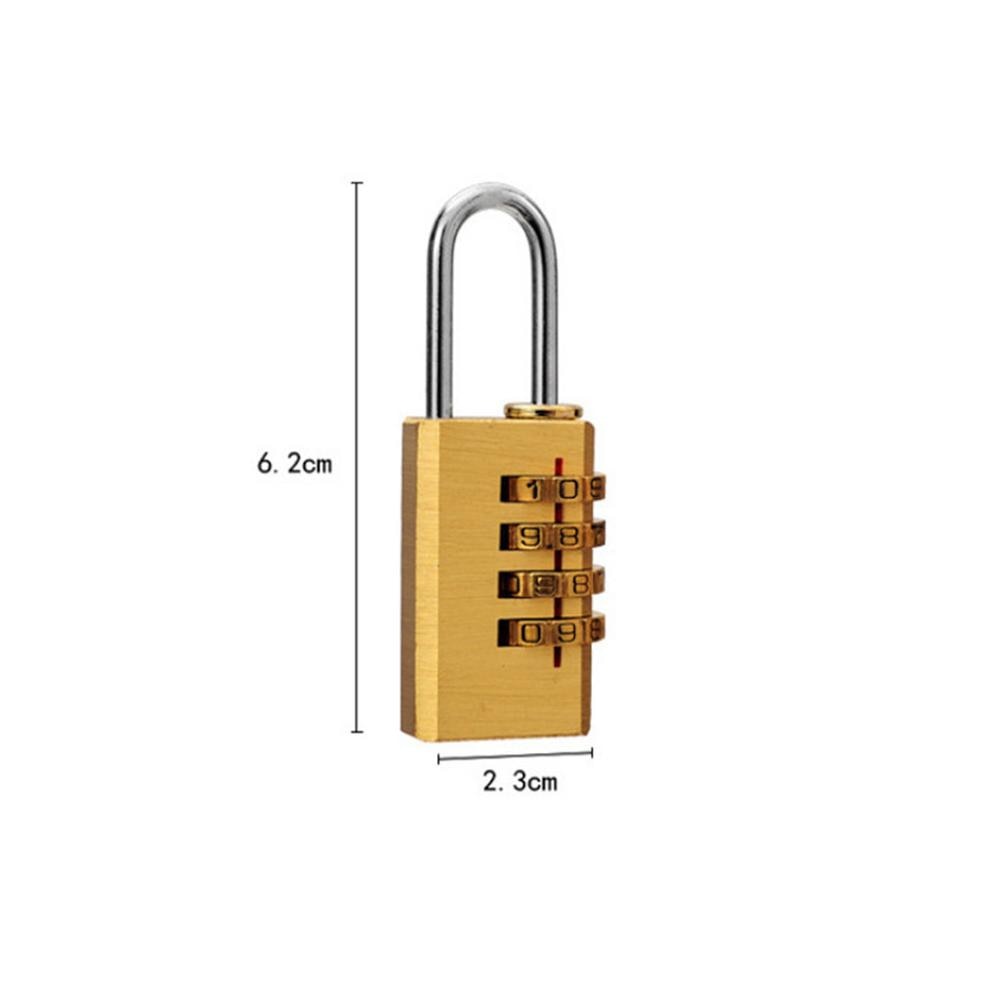 2 size Heavy Duty 3/4 Dial Digit Combination Lock Weatherproof Security Padlock Outdoor Gym Safely Code Lock Gold