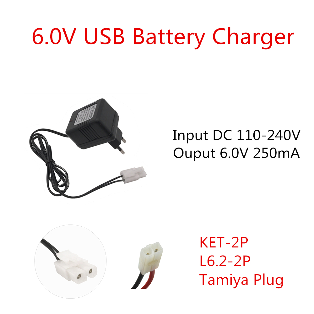 4.8V 6.0V 7.2V 8.4V 9.6V caricabatterie per NiCd NiMH ingresso batteria 100V-240V con caricabatterie spina Tamiya per giocattoli RC caricabatterie 7.2V: 6.0V EU