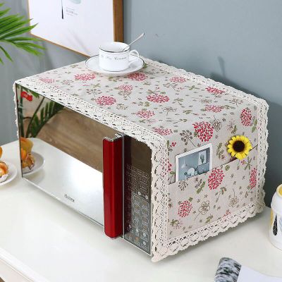SRYSJS Bunte Baumwolle und leinen Mikrowelle Staub Abdeckung Doppel Tasche Mikrowelle Ofen Abdeckung Handtuch Einfach Sauber: A11