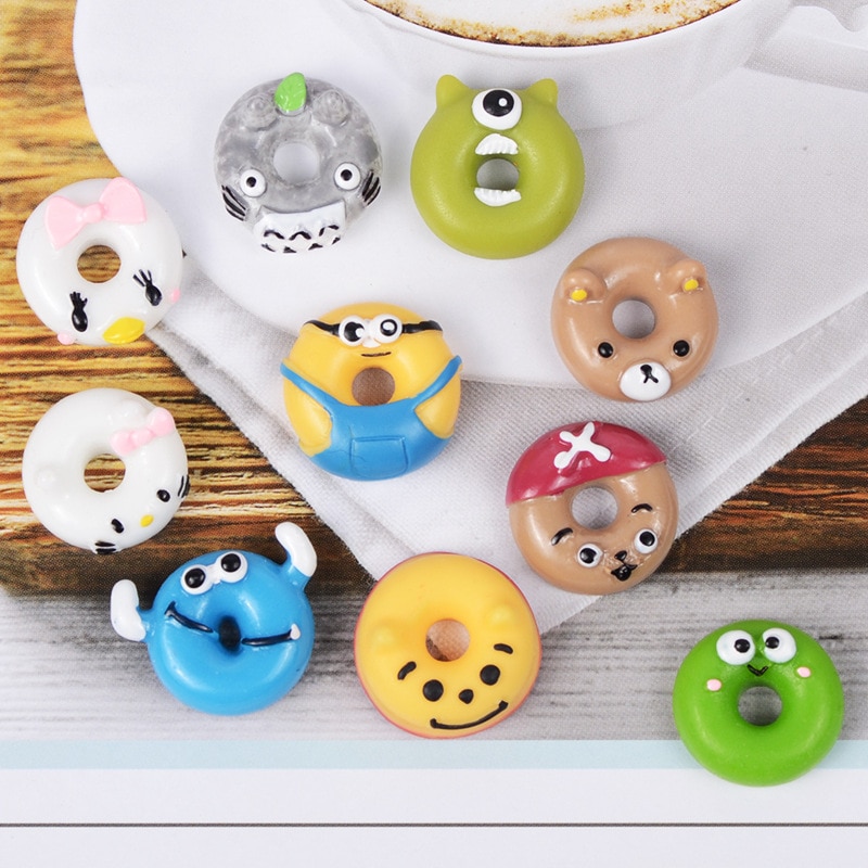 12 Kinds of Toys for Children Simulation Cream Donuts Diy Trinkets Resin Accessories Clay Charms Slime Tools Unisex