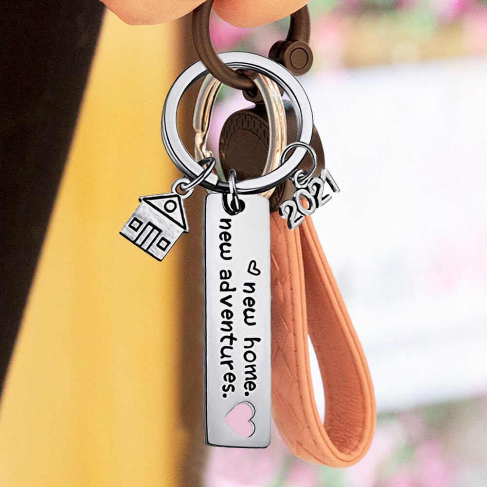 porte-clés de pendaison de crémaillère , pour propriétaire de maison, porte-clé avec déménagement, bijoux d'un Agent immobilier