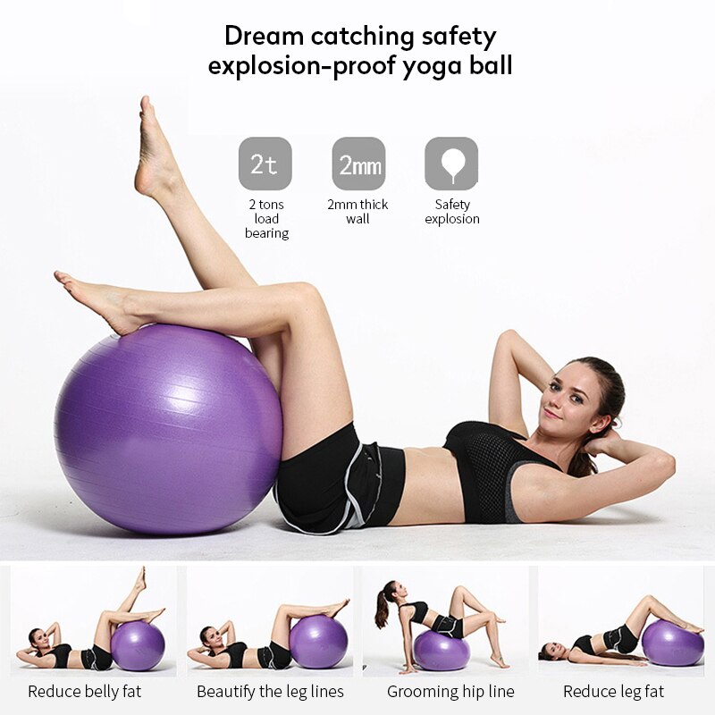 65Cm Pvc Fitness Ballen Yoga Bal Verdikte Explosieveilige Oefening Home Gym Pilates Apparatuur Balance Ball