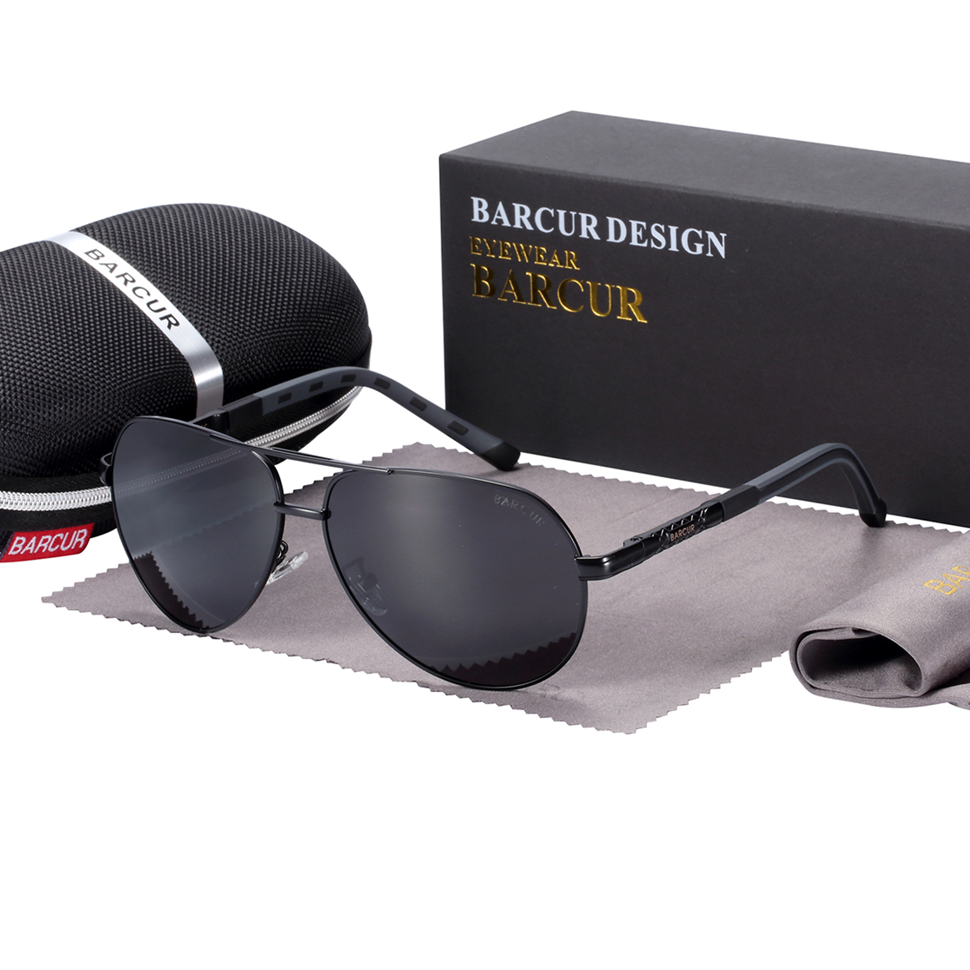 BARCUR Männer Sonnenbrille Original Polarisierte Fahrer gläser Polaroid sonnenglas Männliche Pilot Brillen: WHITE