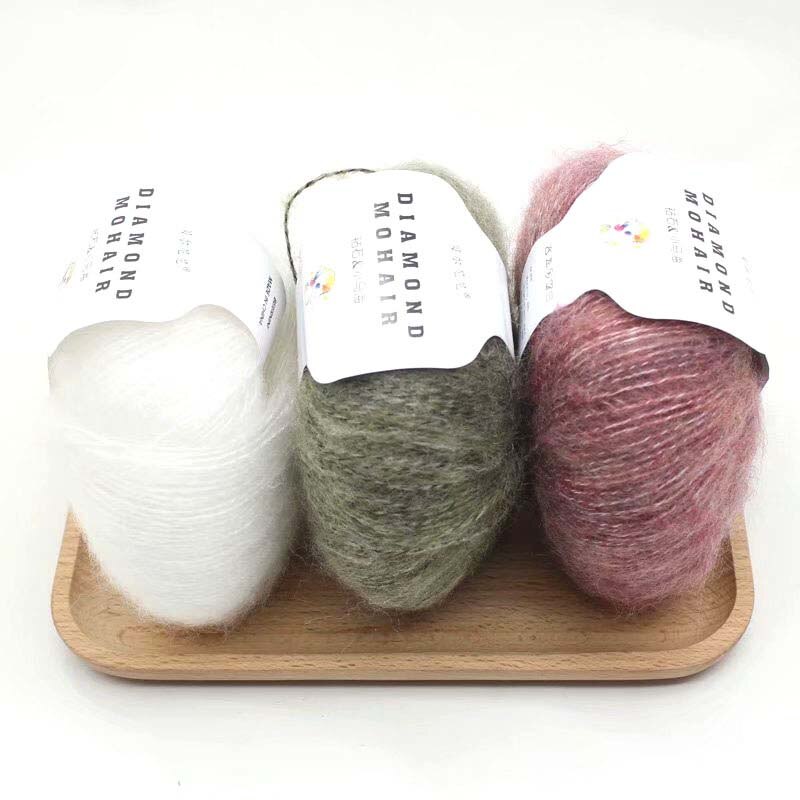 Wolle 260M/0,9MM Garn Baby Weichfaden Schal Schal Gestrickt Lot 1ply Häkeln 25g/Knäuel Mohair Kaschmir Seide Stricken