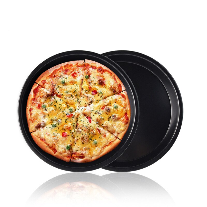 8-Inch Pizza Pan Non-stick Ronde Carbon Stalen Bakken Gebruiksvoorwerpen Pizza Bakplaat Bakvorm