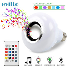 Smart Kleurrijke Led Lamp E27 RGB Bluetooth Speaker Led Lamp 6W Muziek Dimbare Draadloze Led Licht met IR afstandsbediening