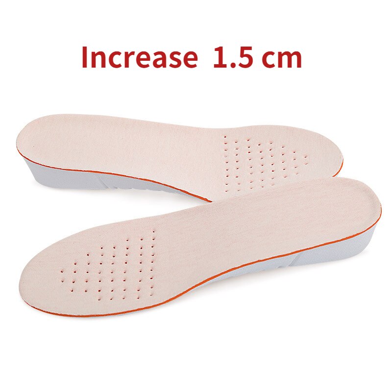 Semelles orthopédiques pour hommes et femmes, 1 paire, semelles rehaussantes de 3.5 cm, Support d&#39;arc invisible, Absorption des chocs, chaussures pour femmes: Increase 1.5 cm / EU (41--45)  L
