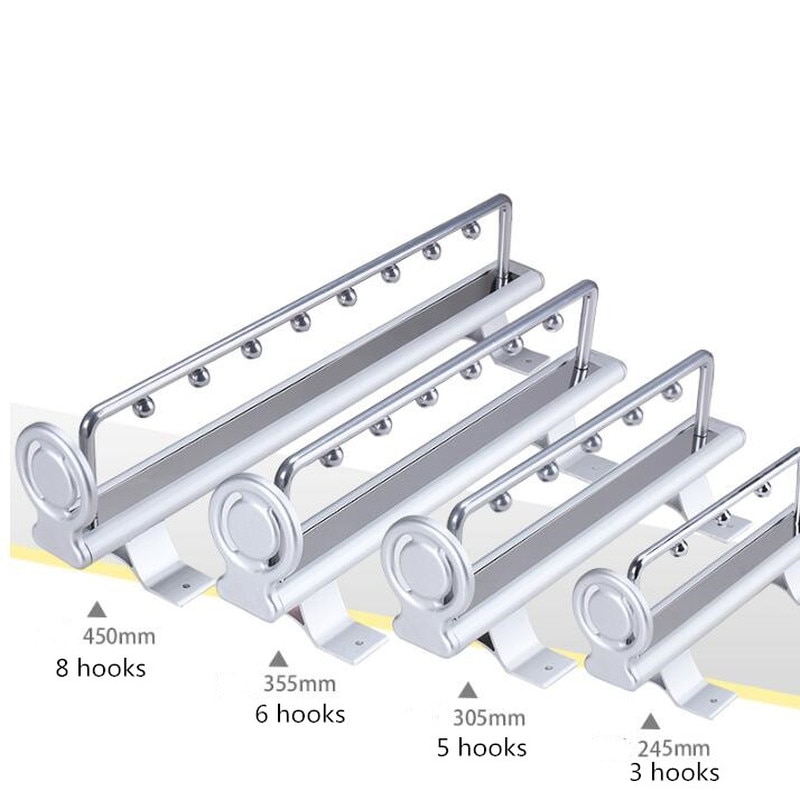 260mm-460mm aluminiumlegering infällbar hängare garderob topp klädstång garderob förvaring organisera möbler hårdvara