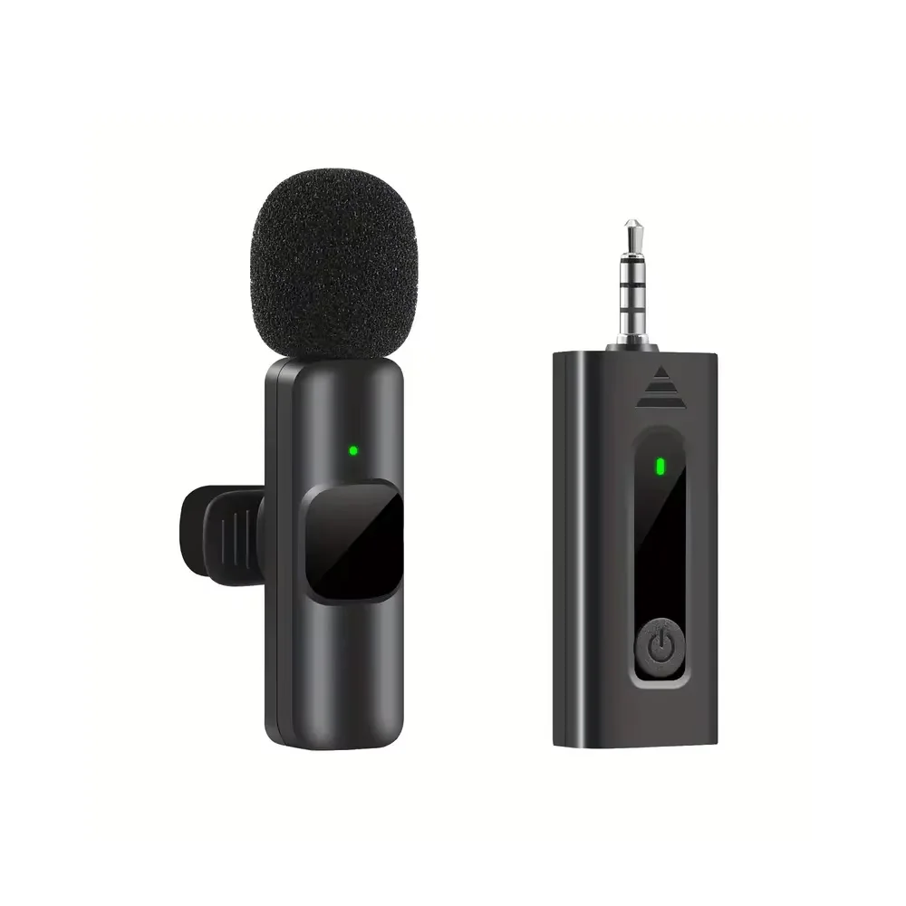 Kabelloses Lavalier-Mikrofon für iPhone, iPad und Android-Telefon, Ansteckmikrofon, Stecker-und-abspielen für Videoaufzeichnung, Interview, Podcast: Grau
