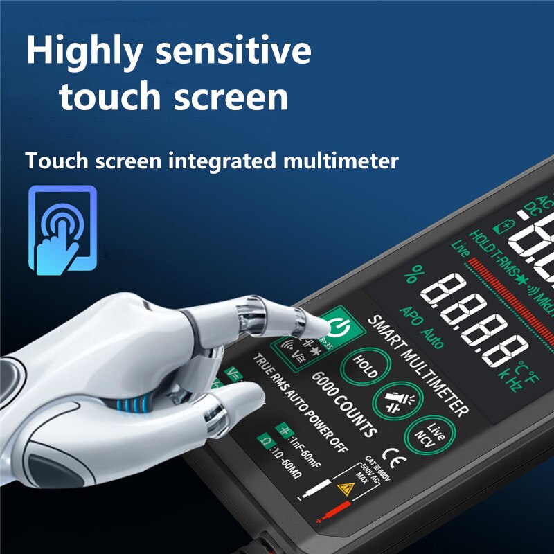 618A/B/C Digitale Multimeter Smart Touch Dc Analoge Bar True Rms Auto Tester Professionele Transistor Condensator Ncv testers Meter