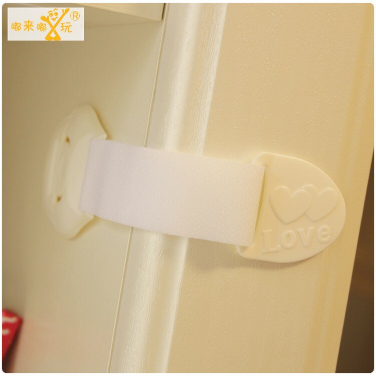 1 Uds. Cerradura para niños, protección de puertas de bloqueo para niños, seguridad para niños, cierre de plástico, seguridad para bebés para cajones: white