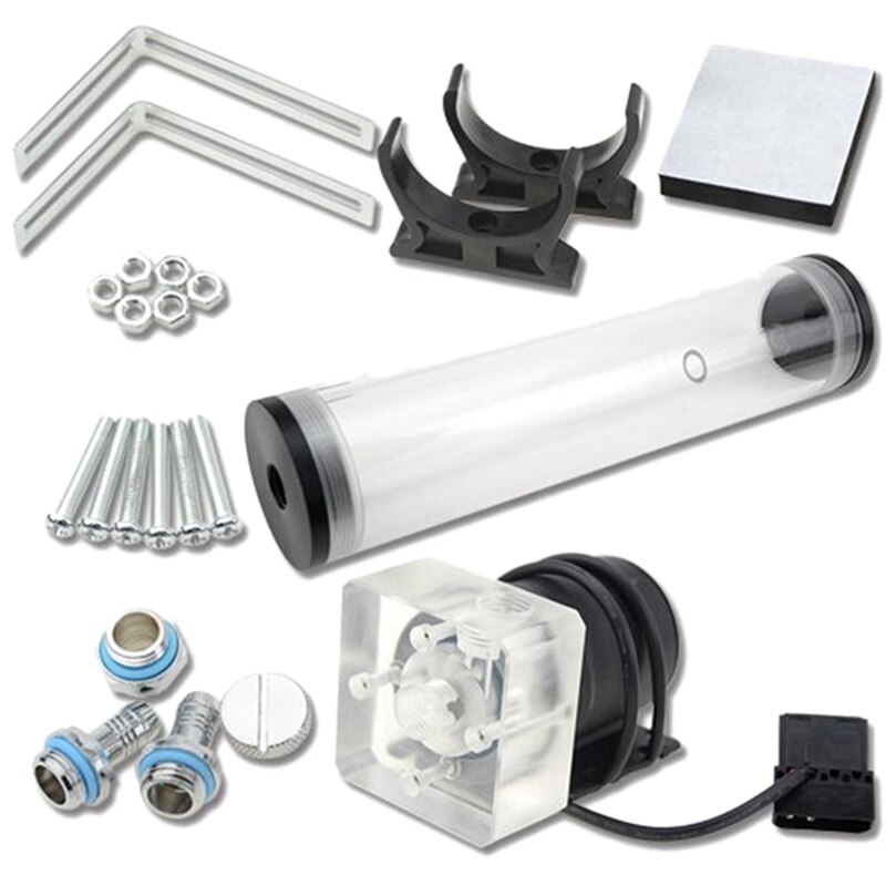 1 Set Cpu Cooling Heat Exchanger Water Pump Tank & 1 Pcs Water Cooling Cooler Radiator with G4/1 Thread