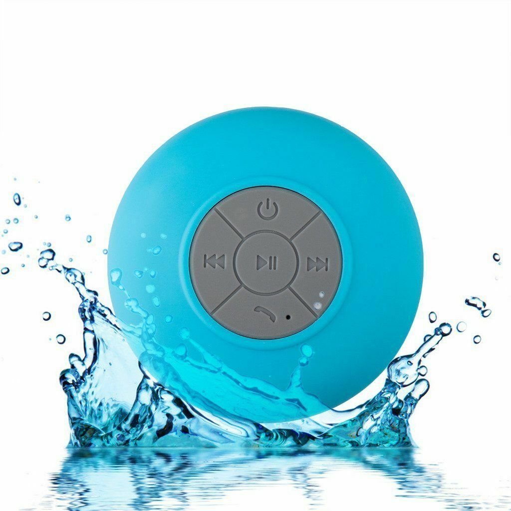 Wasserdicht Bluetooth kabellos dusche lautsprecher Tragbare hände-freie musik mikrofon saug Für Dusche, Schlecht, Auto, Strand & übertrumpfen: Blau
