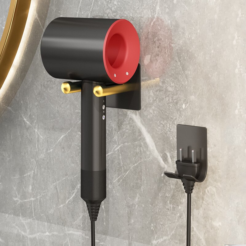 Punch-Gratis Föhn Houder Wall Mounted Föhn Houder Compatibel Met Dyson Supersonic Haardrogers Badkamer Opbergrek
