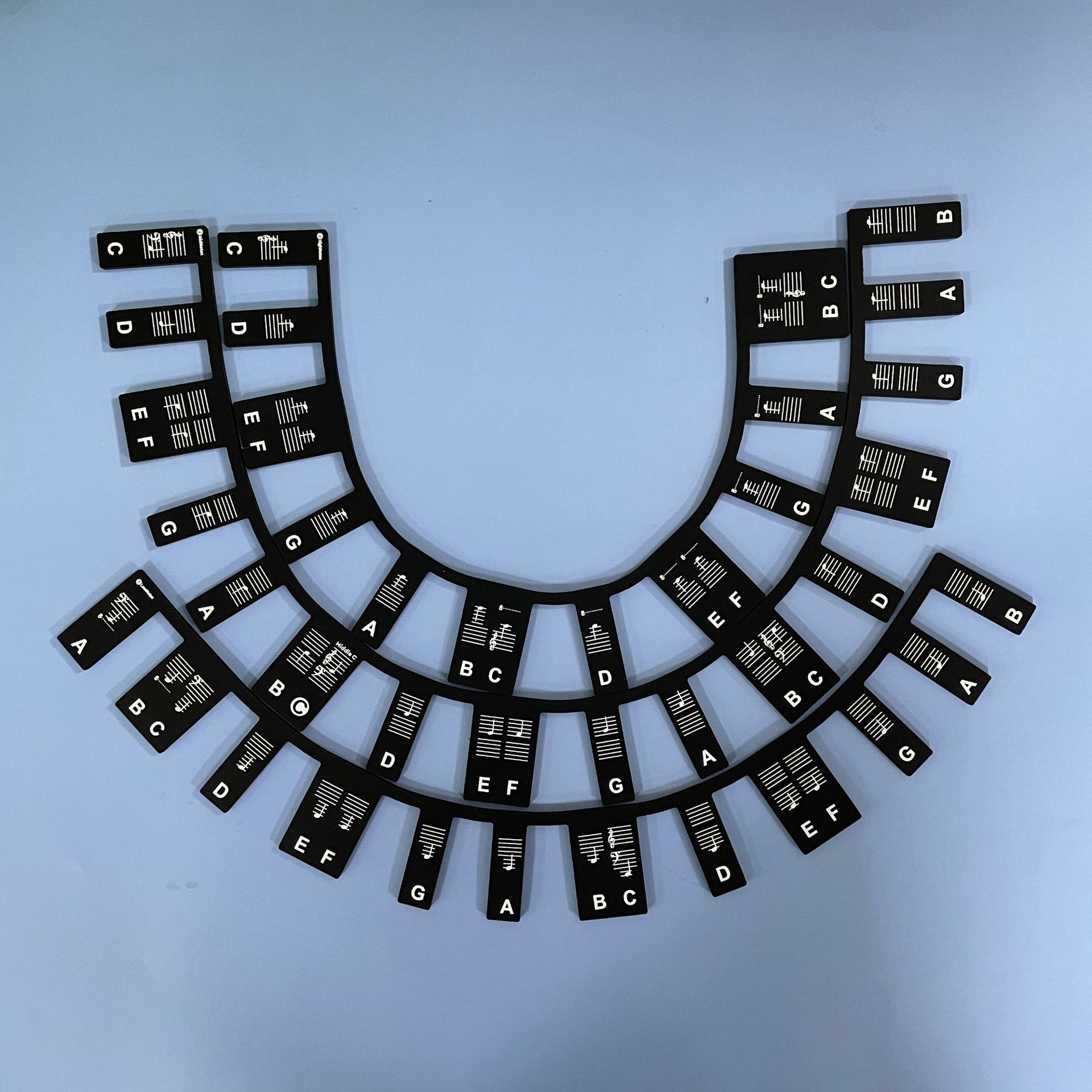 88Key Piano Keyboard Stickers Removable Piano Keyboard Note Labels for Learning Piano Notes Guide for Beginner: Silver