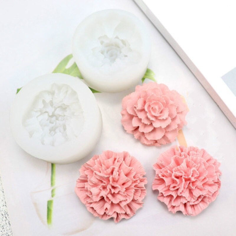 Molde de silicona con forma de flor 3D para jabón casero, moldes decorativos para tartas y Chocolate