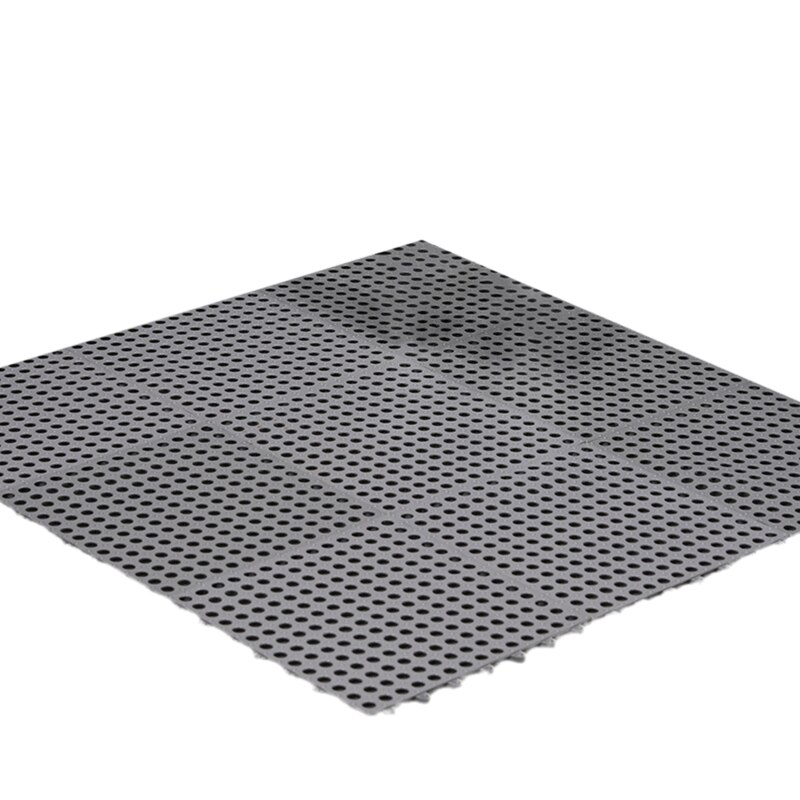 Square Shower Mat Non-Slip Bath Mats Anti-skid Bathroom Massage Mat Hollow Drain Holes Bathtub Carpet Kitchen Splicing Pads: Dark gray