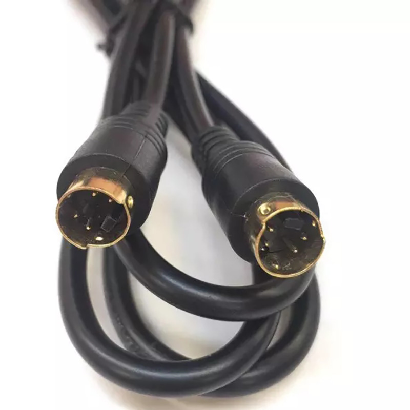 S-Video SVideo Cable chapado en oro Din de 4 pines para receptores DSS de cine en casa VCR DVR/PVR Reproductores de DVD