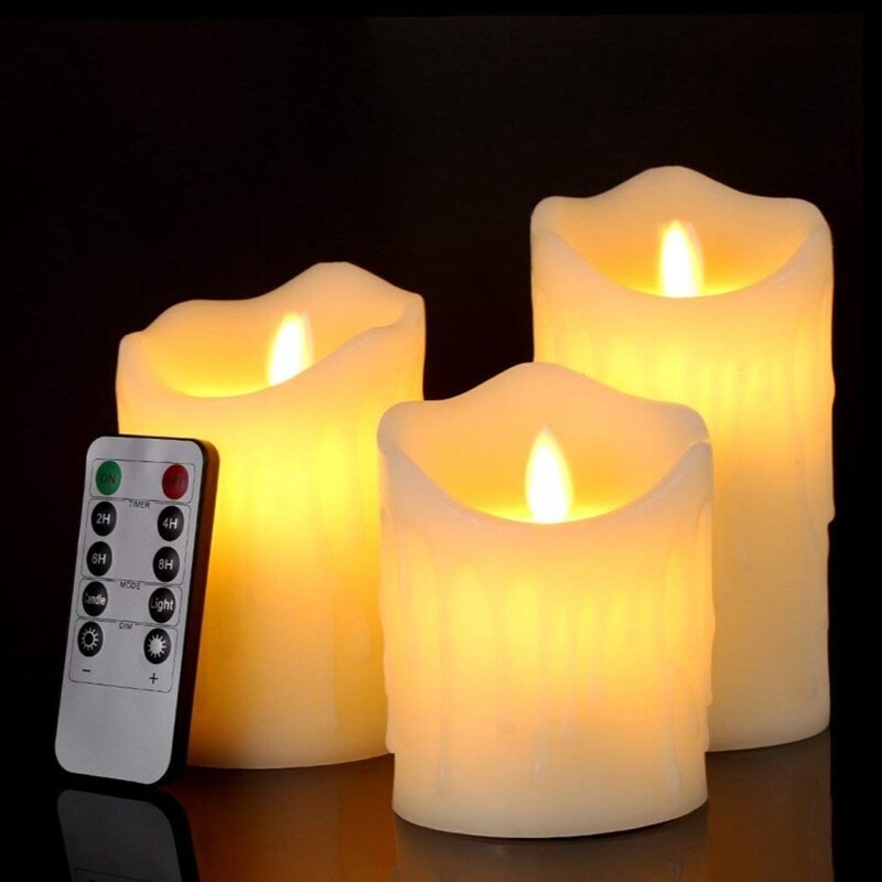 Remote Control LED Flameless Candle Lights Year Candles Battery Powered Led Tea Lights Easter Candle