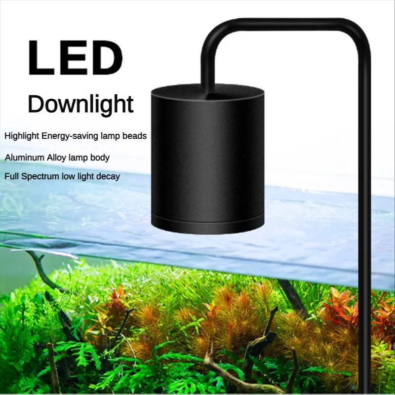 Luz LED para acuario, pecera, lámpara para plantas acuáticas, lámpara para tanque de césped, luz con Clip, iluminación de espectro completo, suministros para cultivo de plantas, 12W/18W
