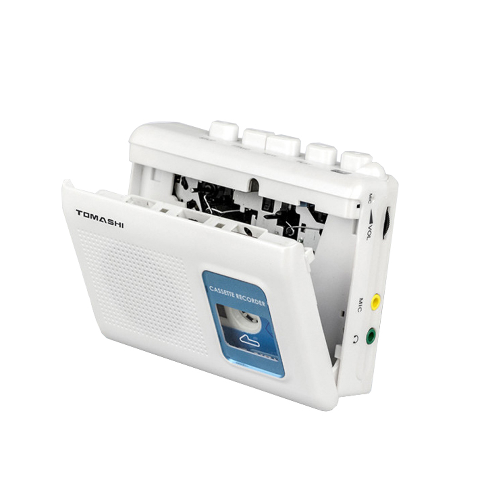 TOMASHI Portable Cassette Player Tape Recorder Walkman with Built-in Speaker,Microphone,Headphone Jack, 4.57 x 3.54 x 1.38inch
