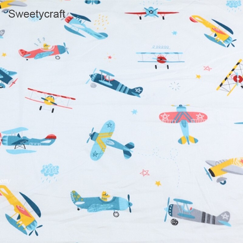 160*50cm flytrykt bomuldsstof tela algodon patchwork baumwolle stoff til gør-det-selv syning sengetøjssæt materiale tilbehør: Bomuldsstof -1