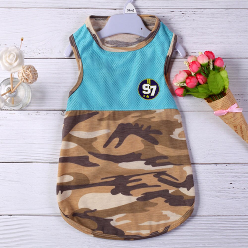 T-shirt Zachte Puppy Honden Kleding Leuke Hond Kleding Camouflage Kleding Zomer Shirt Casual Vesten Voor Kleine Dierbenodigdheden