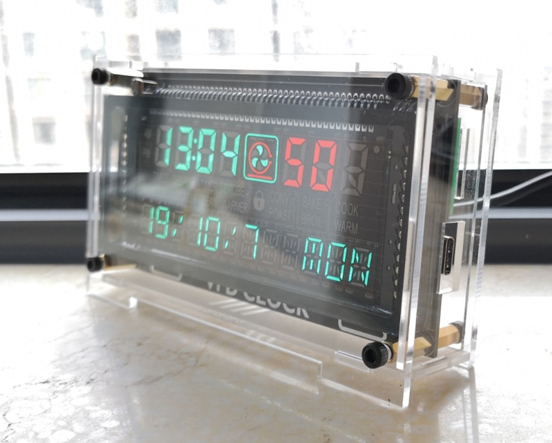 12/24-Uur Hoge Precisie Vfd Klok Elektronische Tijd RX8025T Vfd Display Uur/Minuut/Seconde/Dag/Week Led Uhr
