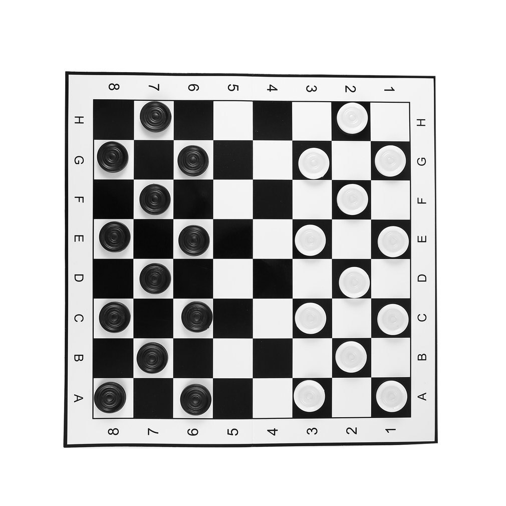 Grande tamanho plástico damas/draughts dobrável xadrez xadrez internacional jogo de tabuleiro de viagem competição brinquedo