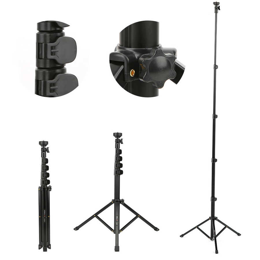 Kingjoy 1.5m photo studio anel luz suporte 5 seções do telefone móvel tripé para maquiagem gravação de vídeo ao vivo