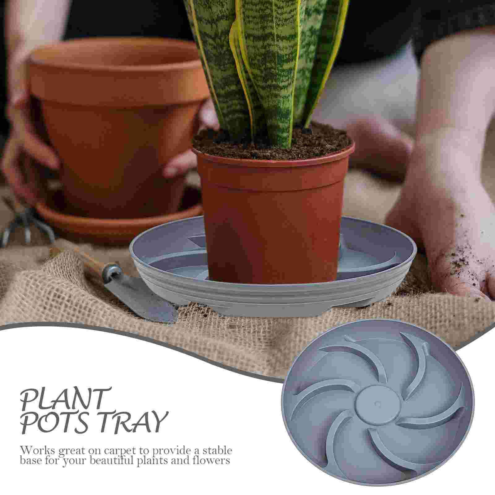 5pcs Plant Pot Base Trays Round Flowerpot Water Tray Home Plant Pot Trays