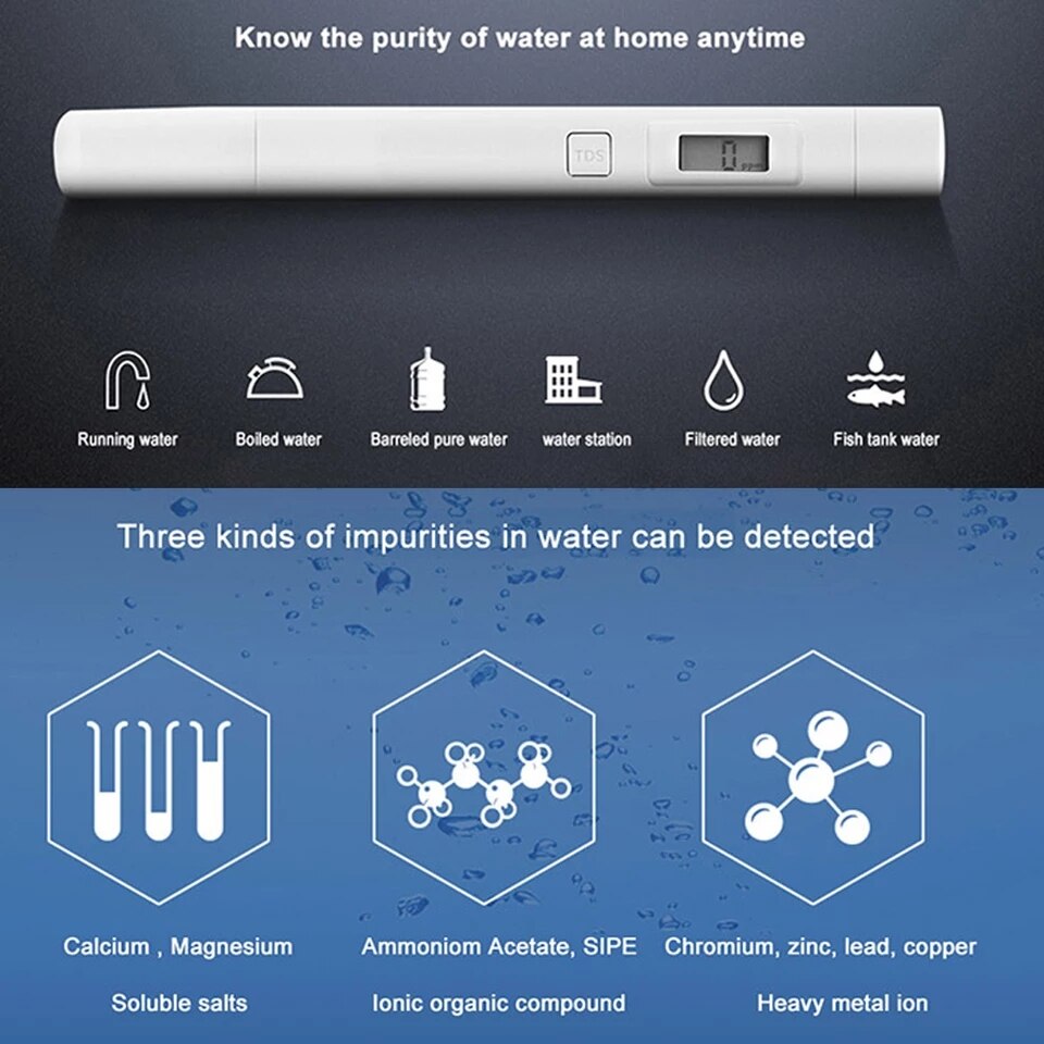 , producto en oferta, medidor TDS de del agua Xiaomi Mijia, medidor portátil de prueba inteligente PH EC, medidor de TDS-3, herramienta Digital