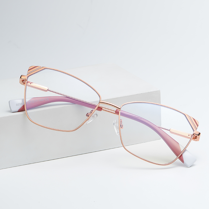 2022 Women Glasses Frame Stylish Female Optical Eyeglasses Prescription Eyewear Full Rim Cat Eye Alloy Spectacle