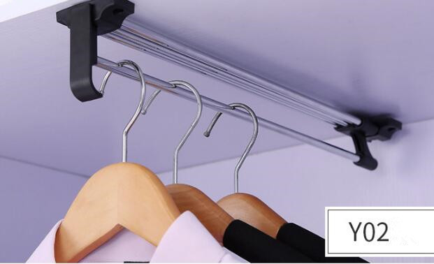 Kledingkast hangen opknoping staaf/metalen telescopische opknoping kleren staaf/garderobe glijdende rekken/opknoping kledingrek