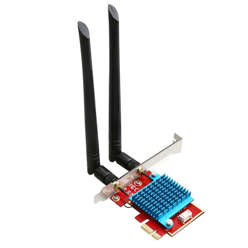 Tarjeta WiFi 6 PCIe AX3000 Denash – Doble Banda 2.4/5 GHz, MU-MIMO, Bluetooth 5.2, 2 Antenas 6dBi – Para PC Gaming Y Streaming