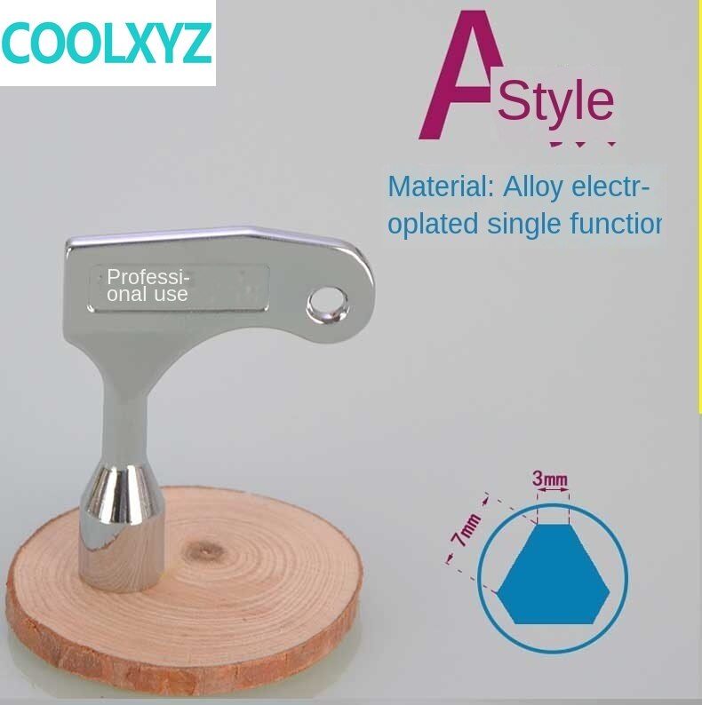Elevator key triangle opposite side four corner square round hole train door electric box valve multifunctional triangle lock: Single function key