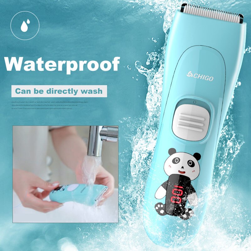 CHIGO Baby Electric Hair Clipper USB Rechargeable Waterproof Quiet Low Noise Suit Adult Child Baby Hair Clipper Cutter Trimmer