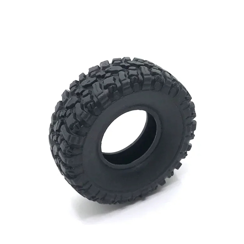 4Pcs Metal Beadlock Wheel Hub Wheel Rim And Rubber Tire For WPL C14 C24 B14 B24 B36 MN D90 MN99S RC Car Upgrade Parts: WHITE