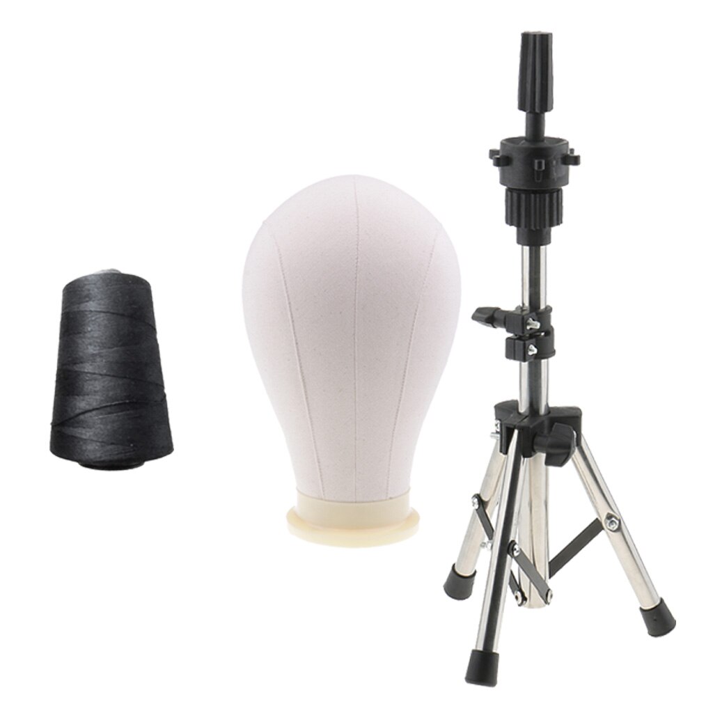 Cabeza de Maniquí de corcho para pelucas, soporte para pelucas, hilo de extensión de pelo, 24 pulgadas