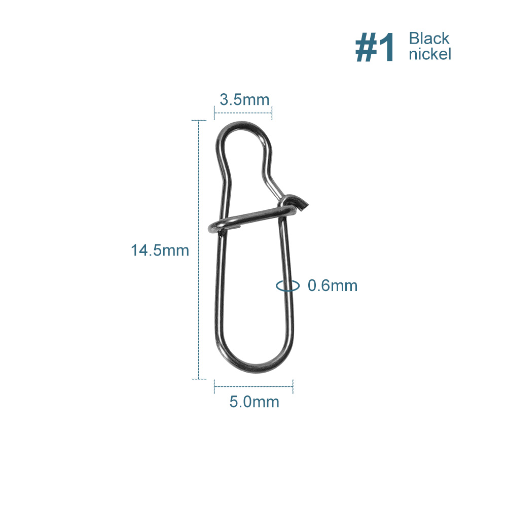 Noeby Stainless Steel Lock Snap Fishing Connector Fast Clip Swivel Solid Rings Safety Snaps Fishing Hook Tackle Snap: Red
